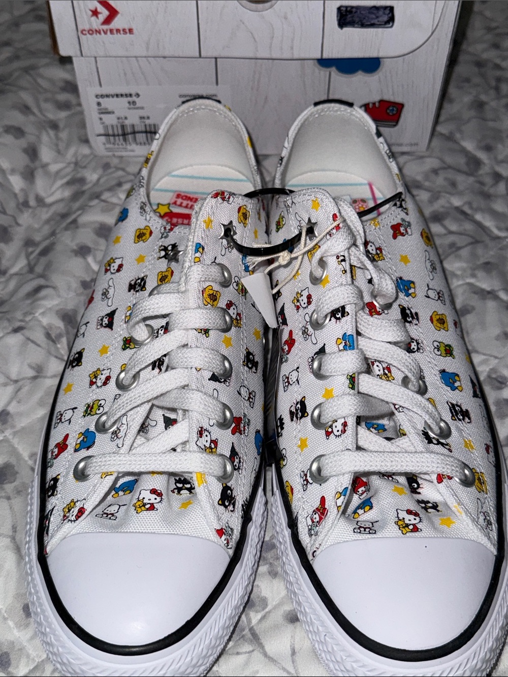 Converse White Hello Kitty Low Top Sneakers